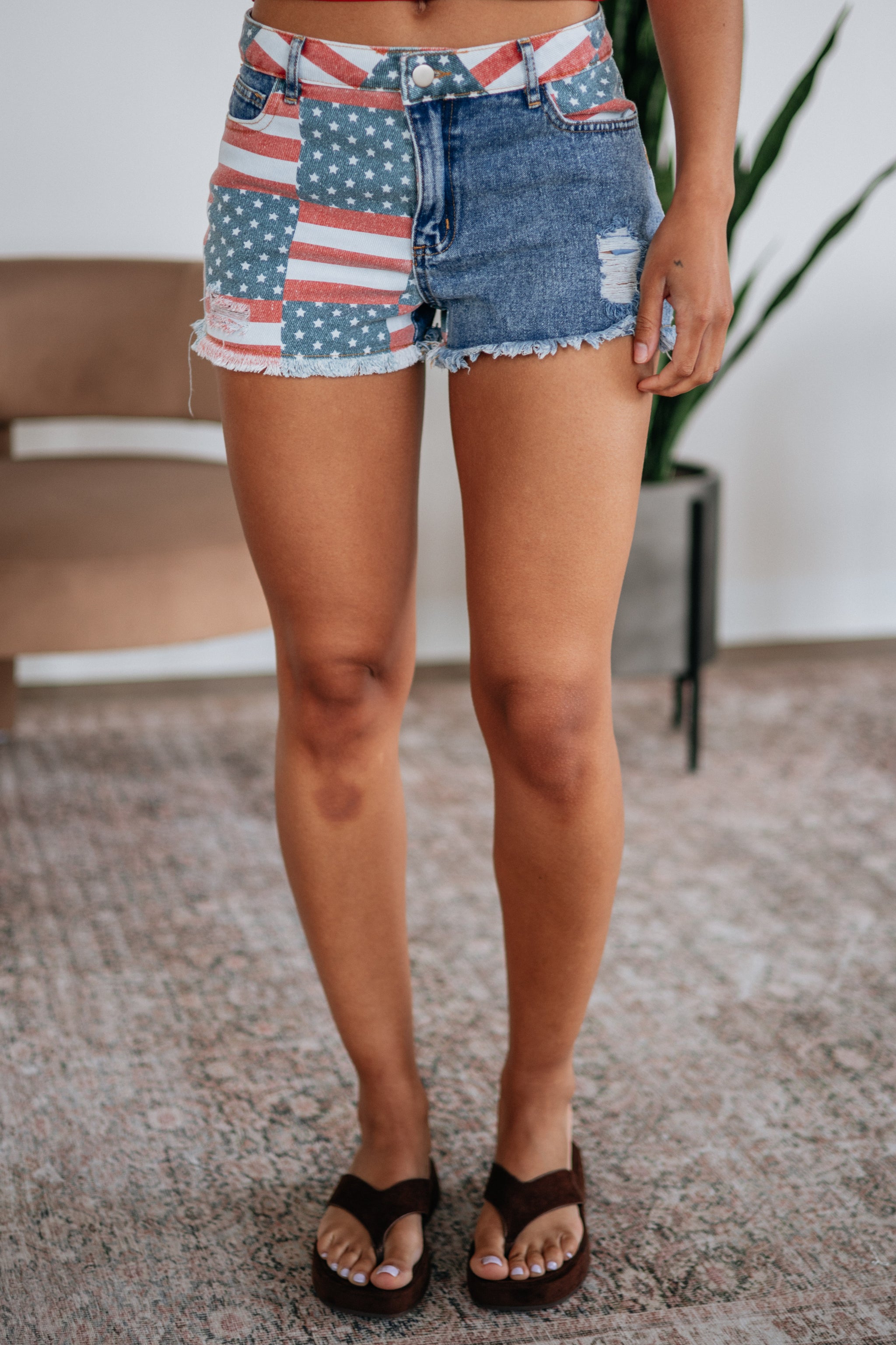 MISS AMERICANA DENIM SHORTS