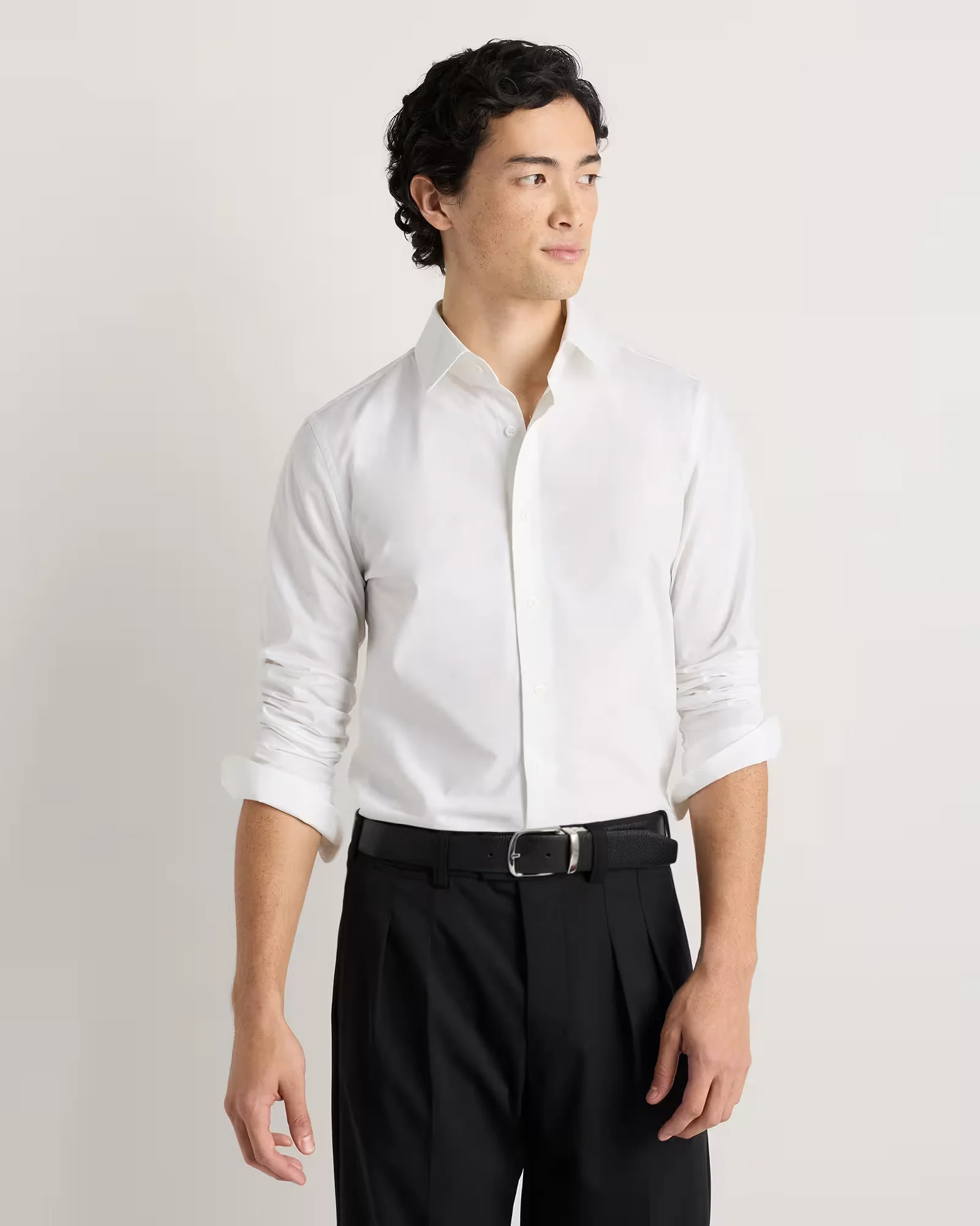 Organic Cotton Stretch Poplin Dress Shirt