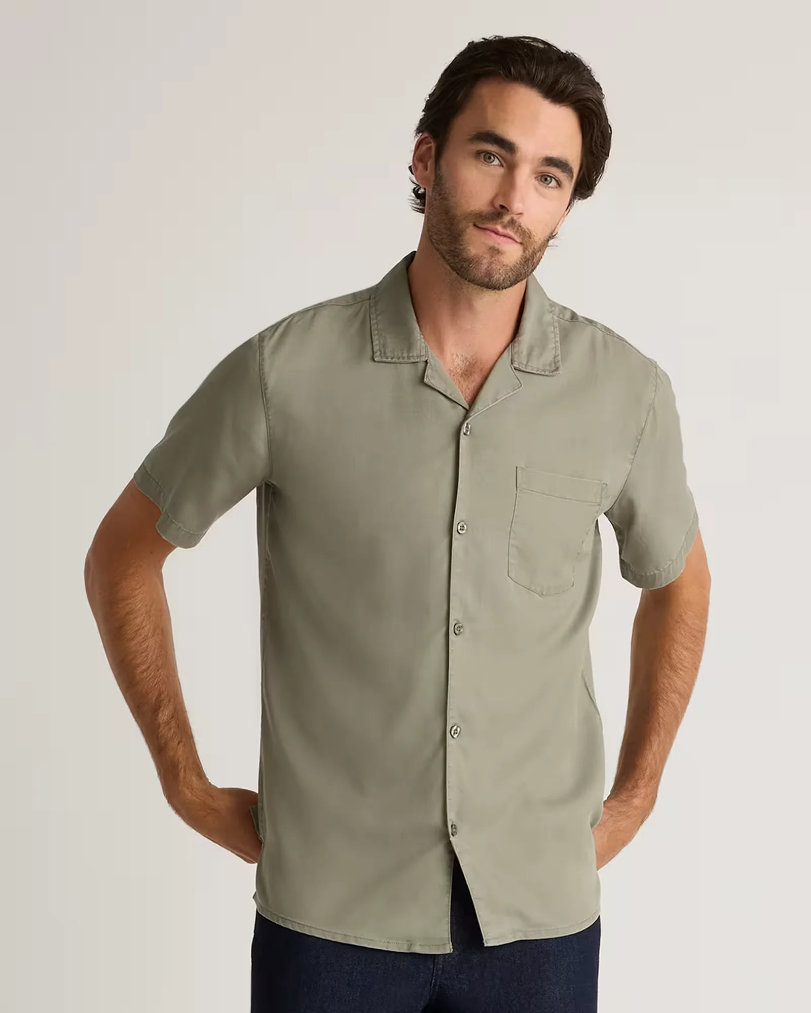 Vintage Wash Tencel Camp Shirt