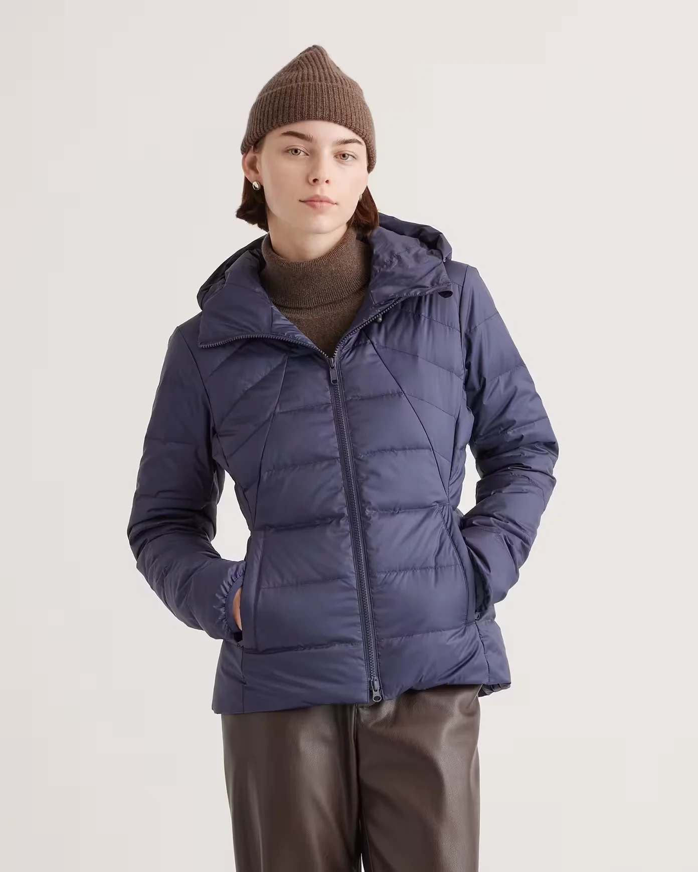 Lightweight Down Packable Puffer Hooded Jacket